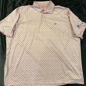 Men's Vineyard Vines Pink Patterned Polo Shirt